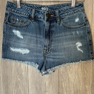 BDG High Rise Dree Cheeky Denim Shorts Size 25